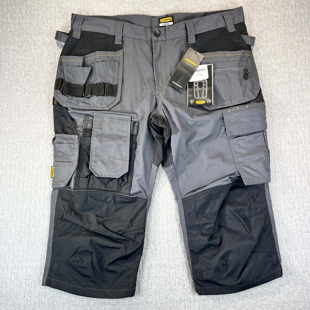 New JOBMAN Workwear D108 Utility‎ carpenter construction Shorts Men 40  pockets